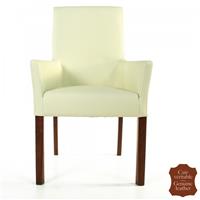 2 fauteuils colonial en cuir vachette beige Palerme