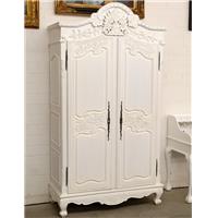 Armoire de mariage normande en bois blanc Brecy