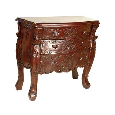 Commode baroque rococo en acajou massif Chambord