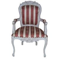 2 fauteuils cabriolet style rococo en acajou blanc