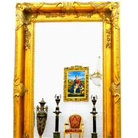 Miroir baroque cadre en bois doré 150x90 cm Beauregard