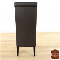 2 chaises en cuir de vachette pleine fleur noir Parme