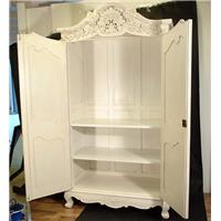 Armoire de mariage normande en bois blanc Brecy