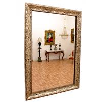 Miroir baroque en bois argenté 88x62 cm Azay