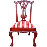 4 chaises style anglais Chippendale en acajou