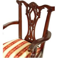 4 fauteuils style Chippendale en acajou