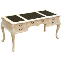 Bureau style anglais Chippendale en acajou blanc Claxton