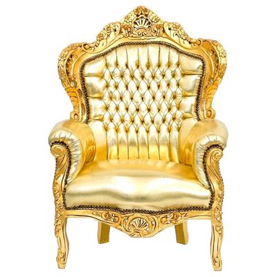 Fauteuil rococo en bois doré royal Stockholm